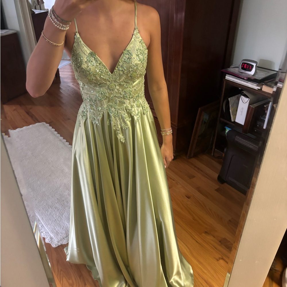 Faviana Sage Green Prom/Bridesmaid Dress